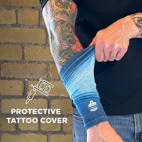 Ergodyne Chill-its 6695 Sun Protection Arm Sleeves Polyester/spandex X-large/2x-large Blue