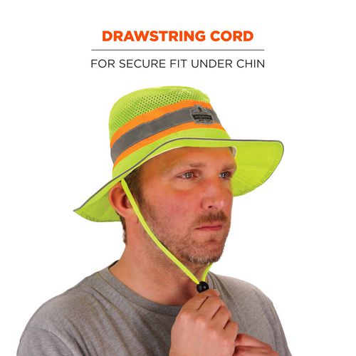 Ergodyne Chill-its 8935ct Hi-vis Pva Ranger Sun Hat Polyester/pva 2x-large/3x-large Lime