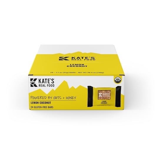 Kate's Real Food Lemon Coconut Mini Oat Bar-1.1 oz.-24/Box-9 Boxes/Case