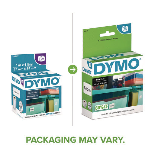 DYMO Lw Multipurpose Labels 1"x1.5" White 750 Labels/roll