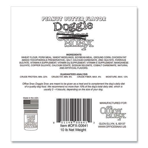 Office Snax Doggie Biscuits Peanut Butter 10 Lb Box