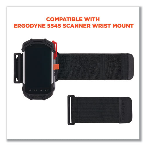 Ergodyne Squids 5546 Scanner Wrist Mount Extender Strap 4x5x0.5 Elastic Black