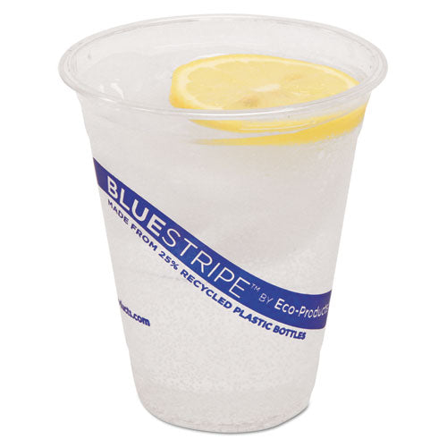Eco-Products Bluestripe 25% Recycled Content Cold Cups 12 Oz Clear/blue 50/pack 20 Packs/Case