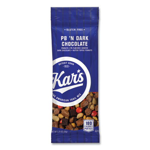 Kar's Trail Mix Dark Chocolate/peanut Butter 1.25 Oz Packet 24/box