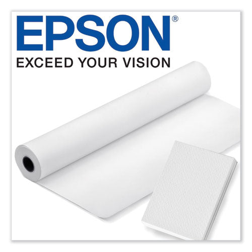 Epson Hot Press Bright Fine Art Paper Roll 16 Mil 17"x50 Ft Smooth Matte White