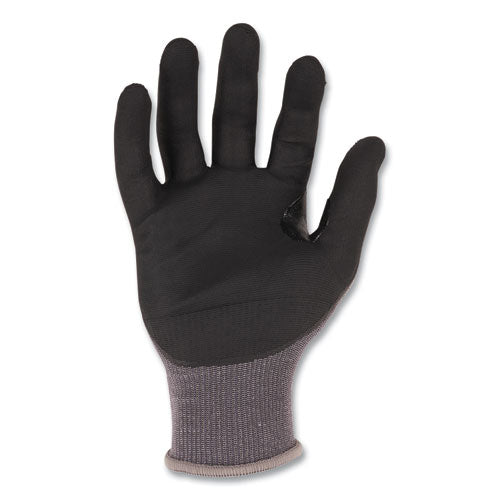 Ergodyne Proflex 7043 Ansi A4 Nitrile Coated Cr Gloves Gray Large 12 Pairs