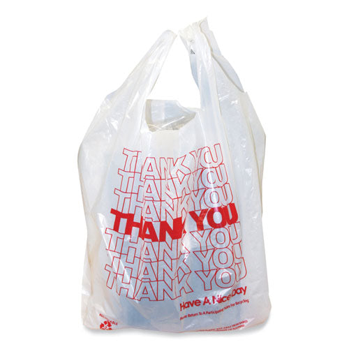 AmerCareRoyal Thank You Bags 11.5x6.5x21 White With Red Print 1000/Case