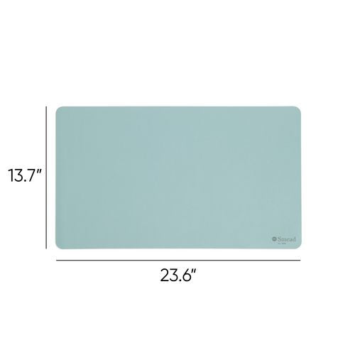 Smead™ Vegan Leather Desk Pads 23.6"x13.7" Light Blue