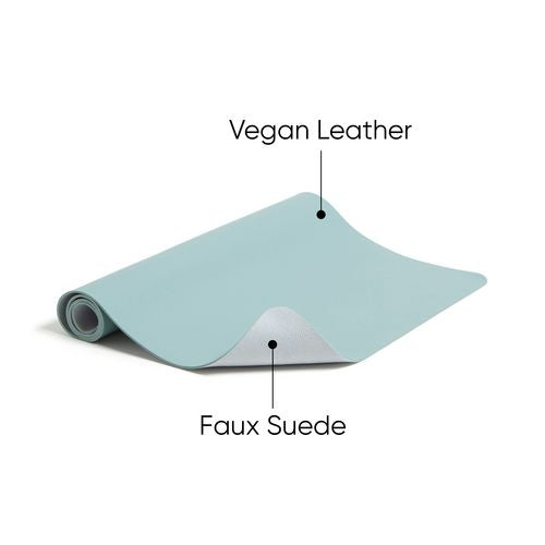 Smead™ Vegan Leather Desk Pads 23.6"x13.7" Light Blue