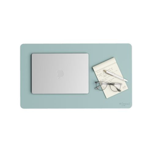 Smead™ Vegan Leather Desk Pads 23.6"x13.7" Light Blue