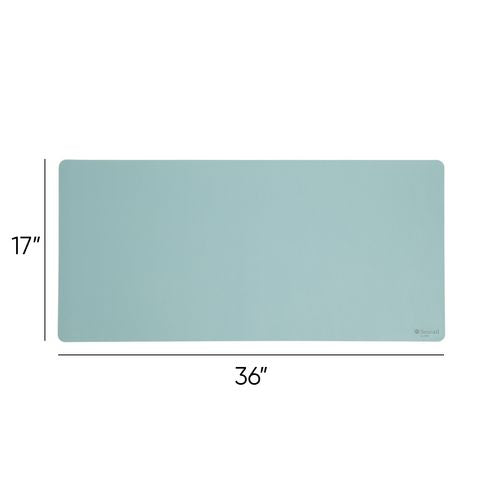 Smead™ Vegan Leather Desk Pads 36"x17" Light Blue