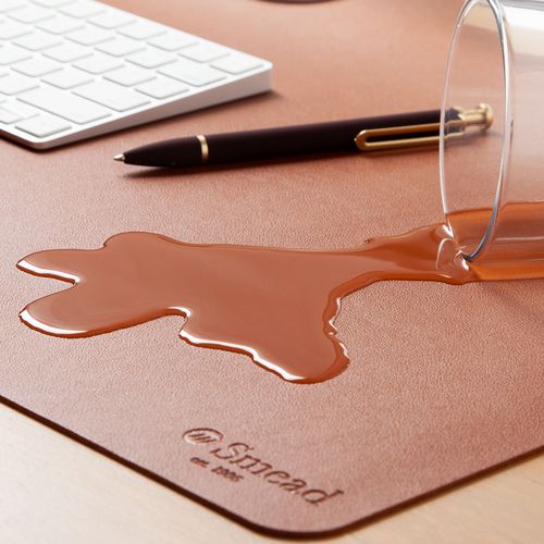 Smead™ Vegan Leather Desk Pads 36"x17" Brown