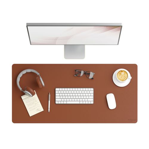 Smead™ Vegan Leather Desk Pads 36"x17" Brown