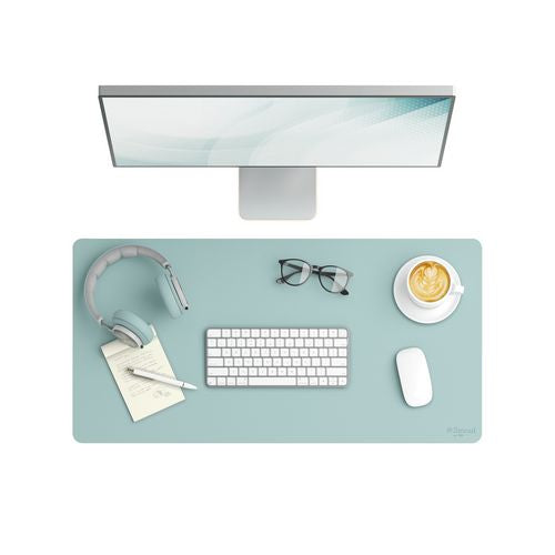 Smead™ Vegan Leather Desk Pads 31.5"x15.7" Light Blue