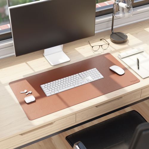 Smead™ Vegan Leather Desk Pads 31.5"x15.7" Brown