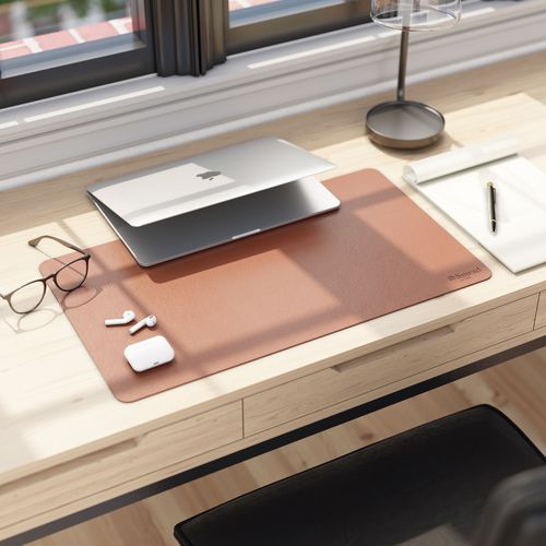 Smead™ Vegan Leather Desk Pads 23.6"x13.7" Brown