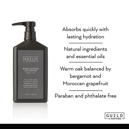 Guild+Pepper Lotion Warm Oak 12.2 Oz Bottle 12/Case