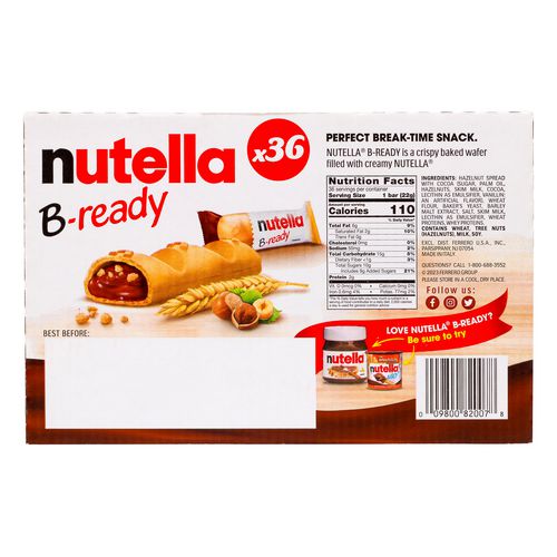 Nutella B-ready Hazelnut 0.7 Oz Bag 36/Case