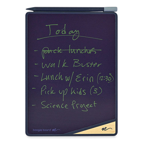 Boogie Board™ Versaboard Reusable Writing Tablet 8.5" Lcd Touchscreen 5.5"x7.25" Slate Blue/black