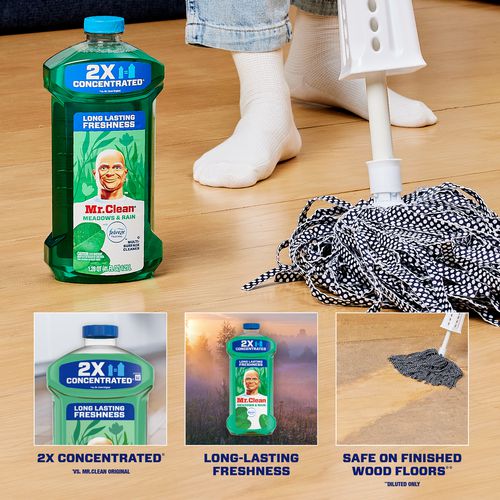 Mr. Clean Multipurpose Cleaning Solution With Febreze Meadows And Rain 64 Oz Bottle 4/Case