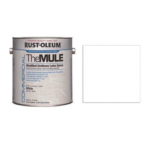 Rust-Oleum Commercial The Mule (modified Urethane Latex Epoxy) Interior/exterior Gloss Glass White 1 Gal Bucket/pail 2/Case