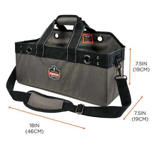 Ergodyne Arsenal 5844 Bucket Truck Tool Bag W/tool Tethering Attachment Points 18x7.5x7.5 Polyester Gray Ships In 1-3 Bus Days