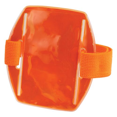 Ergodyne Squids 3386 Arm Band Id/badge Holder Vertical Orange 3.75x4.25 Holder 2.5x4 Insert 10/pk