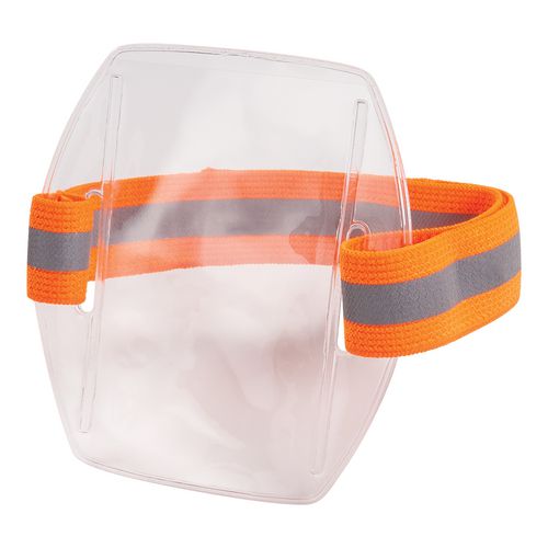 Ergodyne Squids 3386 Arm Band Id/badge Holder Vertical Hi-vis Orange 3.75x4.25 For 2.5x4 Insert 10/pack Ships In 1-3 Bus Days