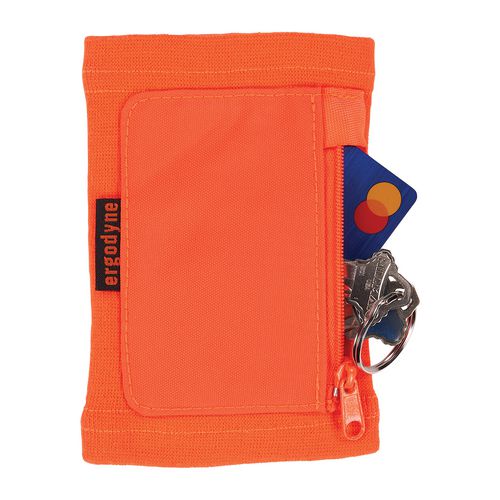 Ergodyne Squids 3388 Wrist Id/badge Holder Vertical Orange 3.5x5.5 Holder 2.75x3.75 Insert