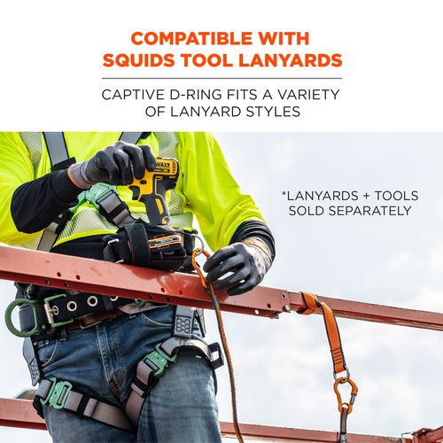 Ergodyne Squids 3174 Anchor Choke Strap For Tool Tethering 25 Lb Max Safe Working Capacity 15" Long Orange Ships In 1-3 Bus Days