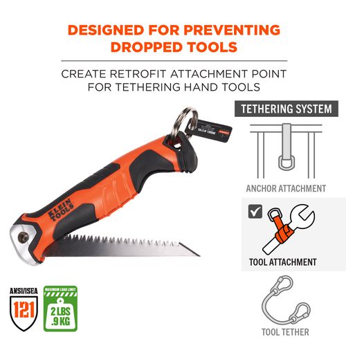 Ergodyne Squids 3785 Split Ring Tool Attachment 2 Lb Max Working Capacity 1.5" Dia Silver 10/pack