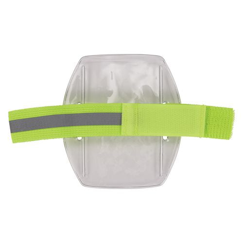 Ergodyne Squids 3386 Arm Band Id/badge Holder Vertical Hi-vis Lime 3.75x4.25 For 2.5x4 Insert 10/pack Ships In 1-3 Bus Days