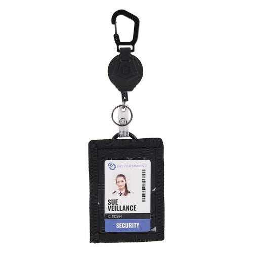 Ergodyne Squids 3389 Wallet Id/badge Holderhorizontal/vertical Black 3.75x5 For  2.75x3.5 Insert 18" Cordships In 1-3 Bus Days