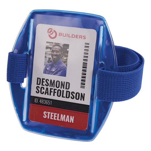 Ergodyne Squids 3386 Arm Band Id/badge Holder Vertical Blue 3.75x4.25 Holder 2.5x4 Insert 10/pack