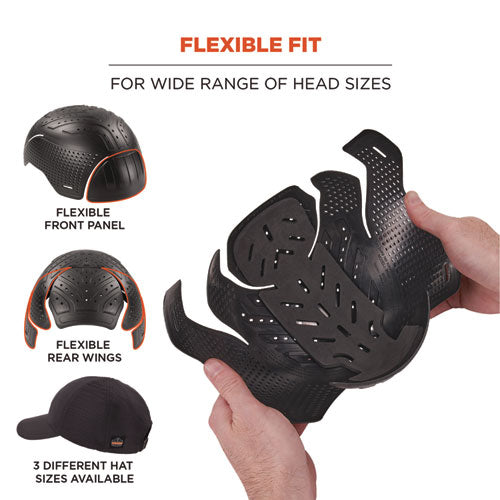 Ergodyne Skullerz 8947 Lightweight Baseball Hat And Bump Cap Insert X-large/2x-large Black