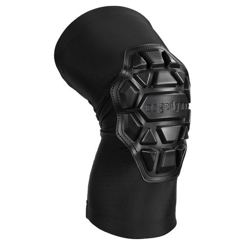 Ergodyne Proflex 550 Padded Knee Sleeves With 3-layer Foam Cap Slip-on X-large+ Black Pair