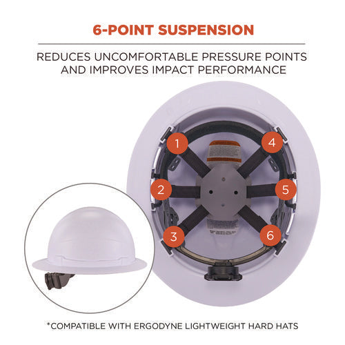 Ergodyne Skullerz 8986 6-point Hard Hat Suspension Replacement Gray