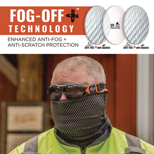 Ergodyne Skullerz Arkyn Anti-scratch And Enhanced Anti-fog Safety Goggles With Elastic Strap Smoke