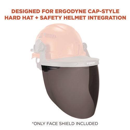 Ergodyne Skullerz 8997 Anti-scratch/anti-fog Face Shield Replacement Cap-style/safety Helmet Smoke Lens Ships In 1-3 Bus Days