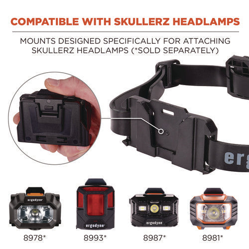 Ergodyne Skullerz 8979 Headband Light Mount With Silicone Strap