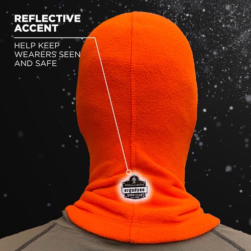 Ergodyne N-ferno 6821 Fleece Balaclava Face Mask One Size Fits Most Orange