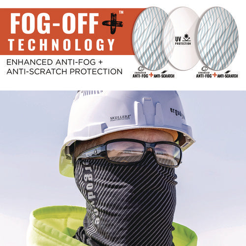 Ergodyne Skullerz Thor Anti-scratch And Enhanced Anti-fog Safety Glasses Black Frame Clear Polycarbonate Lens Ships In 1-3 Bus Days