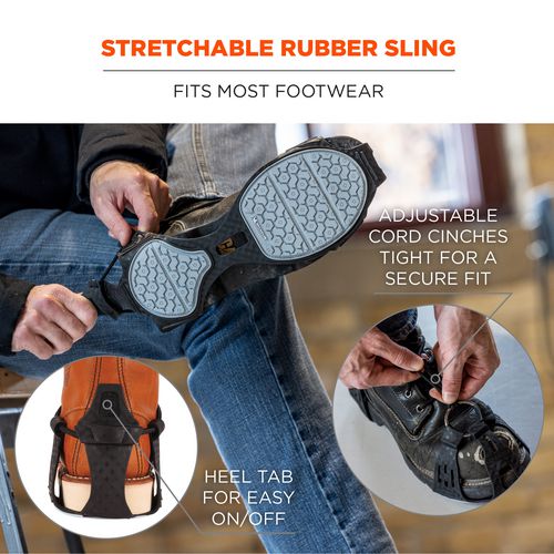 TREX 6326 Spikeless Slip-and Oil-Resistant Traction Device, X-Large (Mens Size 11.5-14), Black, Pair, Ships in 1-3 Bus Days TREX 6326 Spikeless Slip-and Oil-Resistant Traction Device, X-Large (Mens Size 11.5-14), Black, Pair, Ships in 1-3 Bus Days