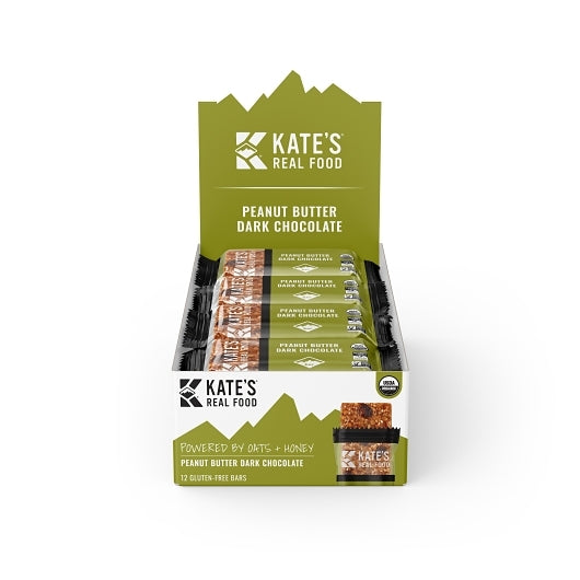 Kate's Real Food Peanut Butter Dark Chocolate Oat Bar-2.2 oz.-12/Box-12 Boxes/Case