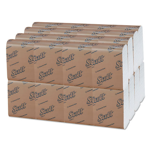 Scott Low-fold Dispenser Napkins 1-ply 12"x7" White 250/pack 32 Packs/Case