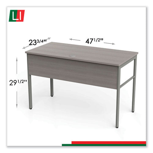 Linea Italia Urban Series Desk Workstation 47.25"x23.75"x29.5" Ash