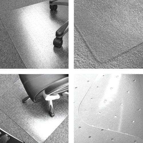 Floortex Ecotex Marlon Bioplus Rectangular Polycarbonate Chair Mat For Low/medium Pile Carpets Rectangular 45x53 Clear