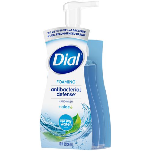 Dial Antibacterial Foaming Hand Wash Spring Water 10 Oz Pump Bottle 8/Case