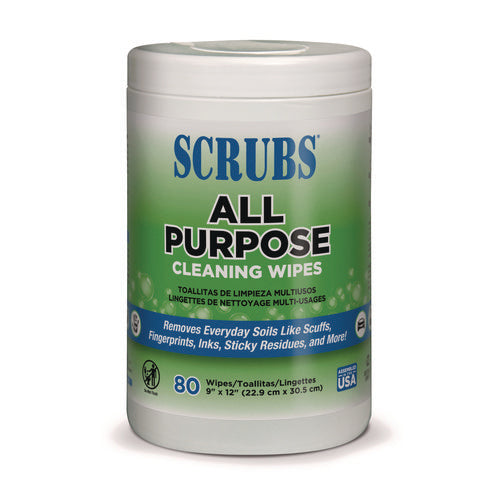 SCRUBS Multi-surface Wipes 9x12 Citrus Scent White 80 Wipes/canister 6 Canisters/Case