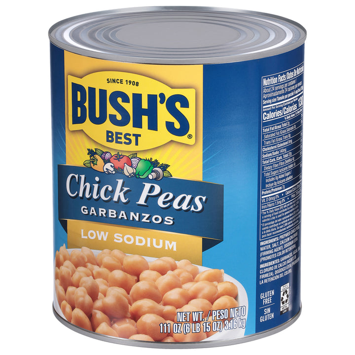 Bush's Best Low Sodium Garbanzo Beans-111 oz.-6/Case